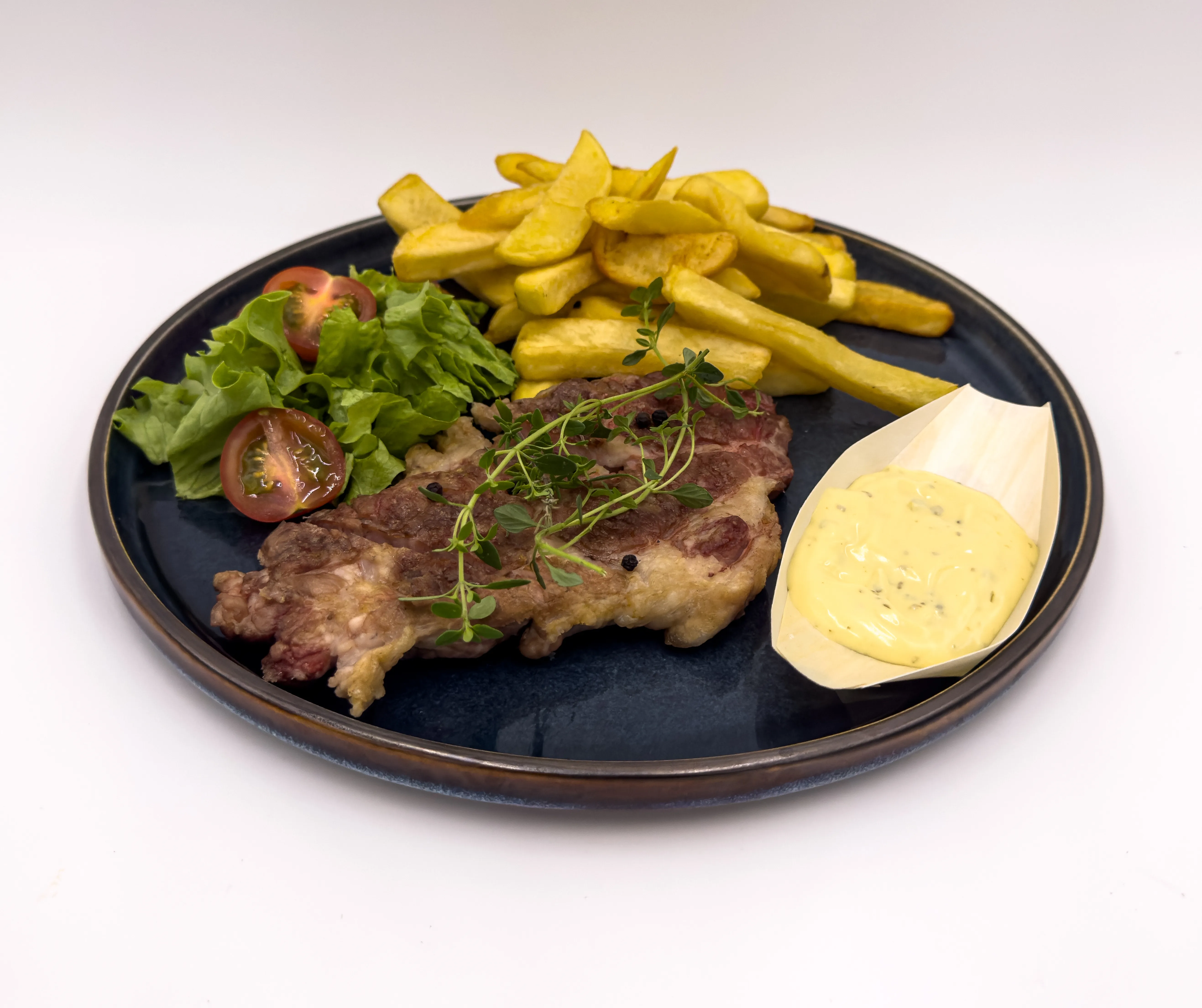 Grilled pork steak
